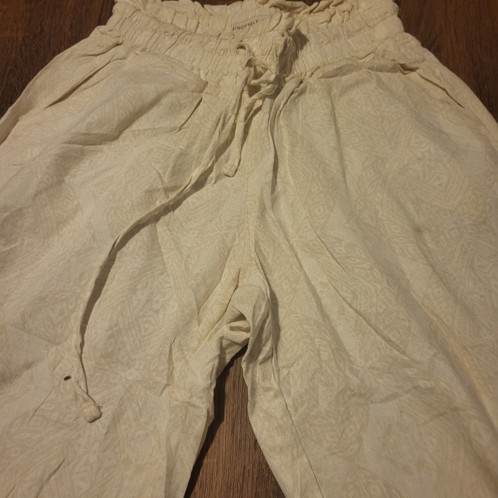 Sincerely Jules Cream Straight Leg Pants